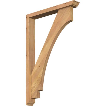 Imperial Traditional Smooth Bracket W/ Offset Brace, Western Red Cedar, 3 1/2W X 24D X 36H